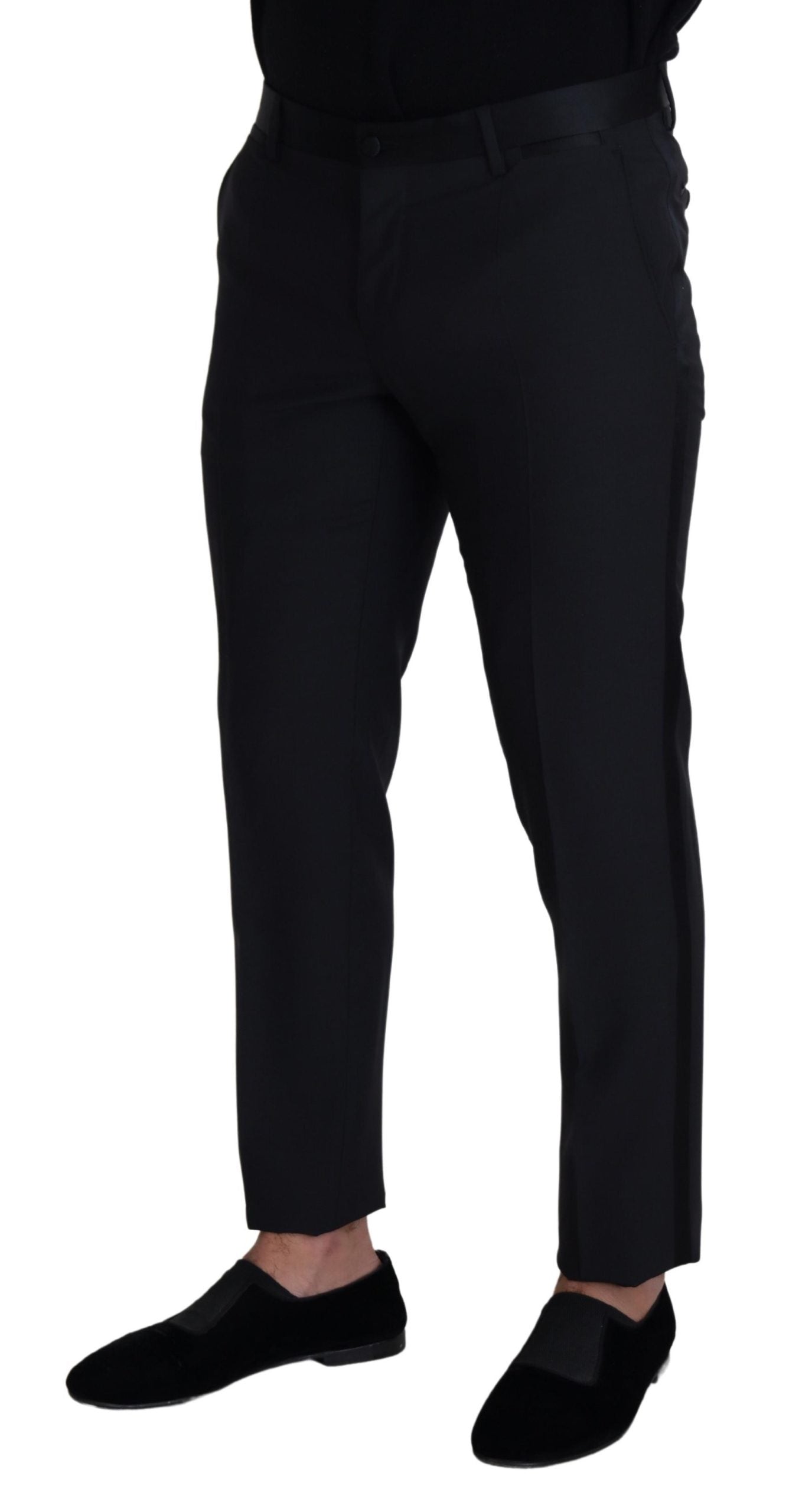 Black Wool Men Formal Pants