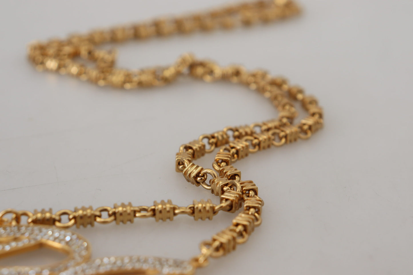 Elegant Gold Crystal Statement Necklace