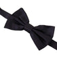 Elegant Blue Silk Bow Tie