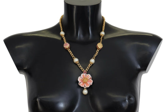 Elegant Floral Statement Charm Necklace