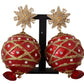 Chic Red Crystal Clip-On Dangling Earrings