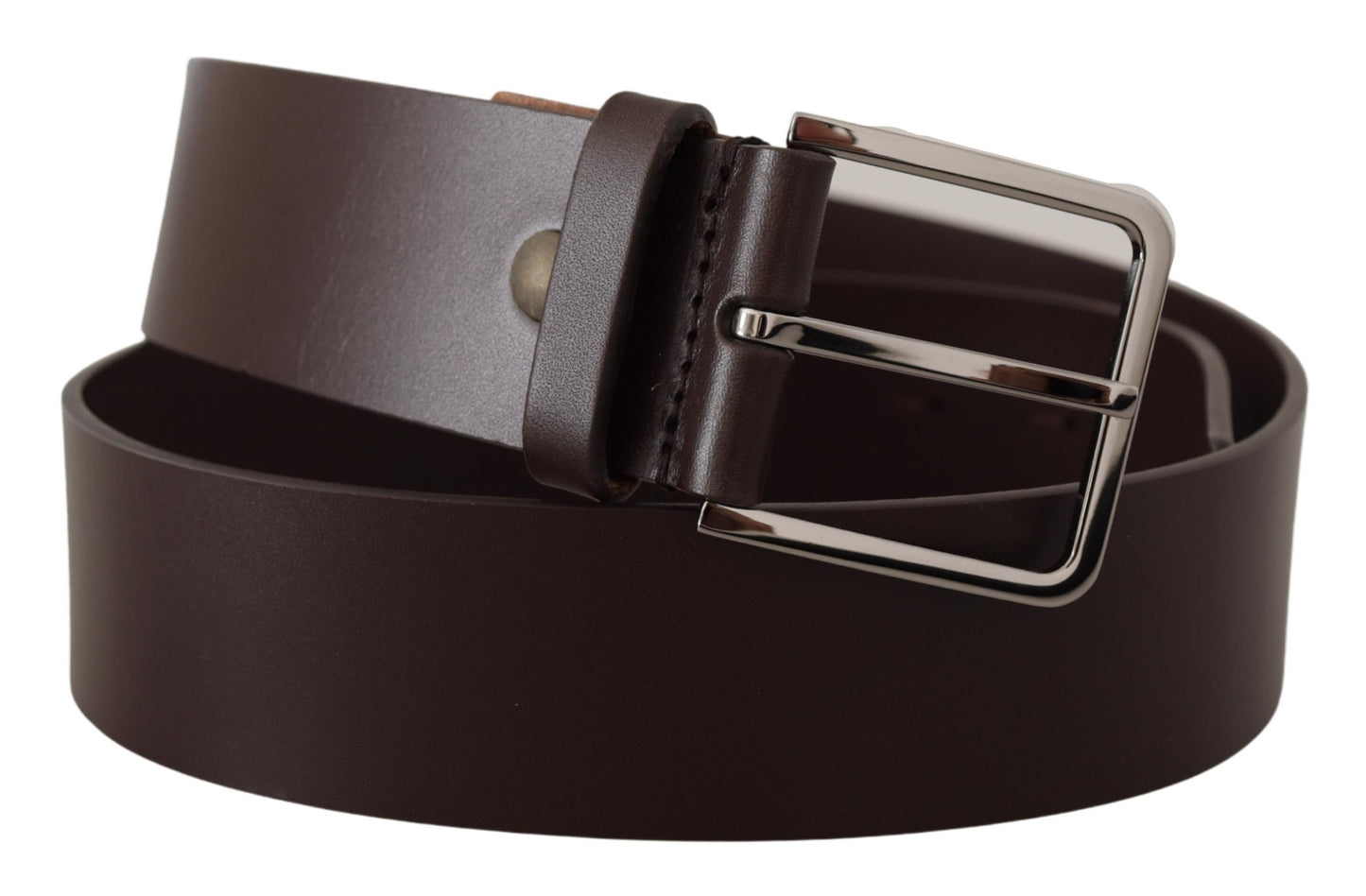 Elegant Dark Brown Leather Belt