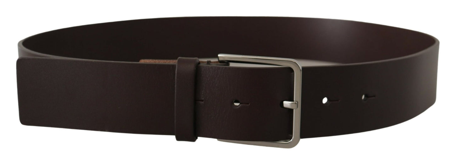 Elegant Dark Brown Leather Belt