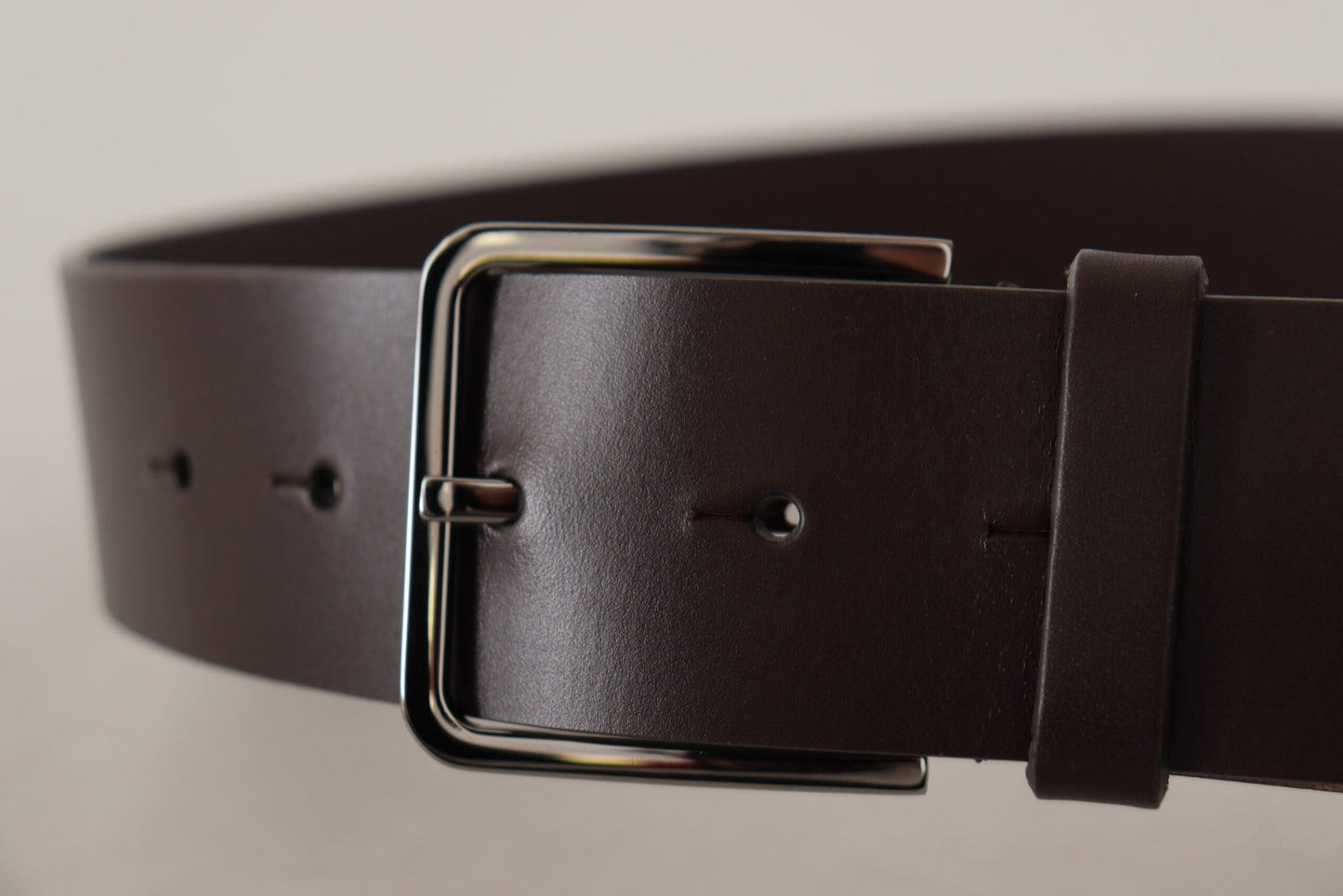 Elegant Dark Brown Leather Belt