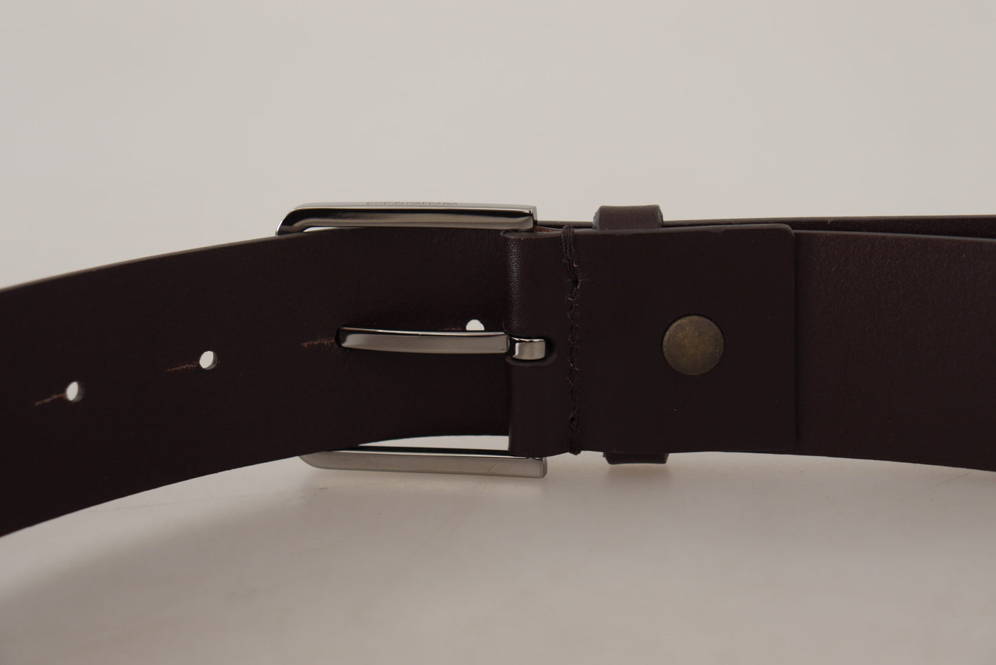 Elegant Dark Brown Leather Belt