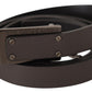 Elegant Leather Belt with Metal Buckle