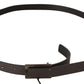 Elegant Leather Belt with Metal Buckle