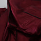 Elegant Bordeaux Silk Jacket Robe