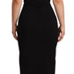 Sleek Square Neck Midi Cocktail Dress