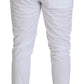 White Polyester Trousers D.N.A. Milano Pants
