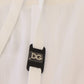 White Polyester Trousers D.N.A. Milano Pants