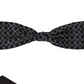 Elegant Black and White Silk Bow Tie