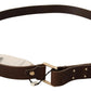 Gold Metal Buckle Waist Genuine Leather Belt