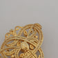 Elegant Gold-Tone Silver Brooch Pin