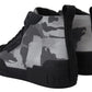 Camo Gray High-Top Sneakers