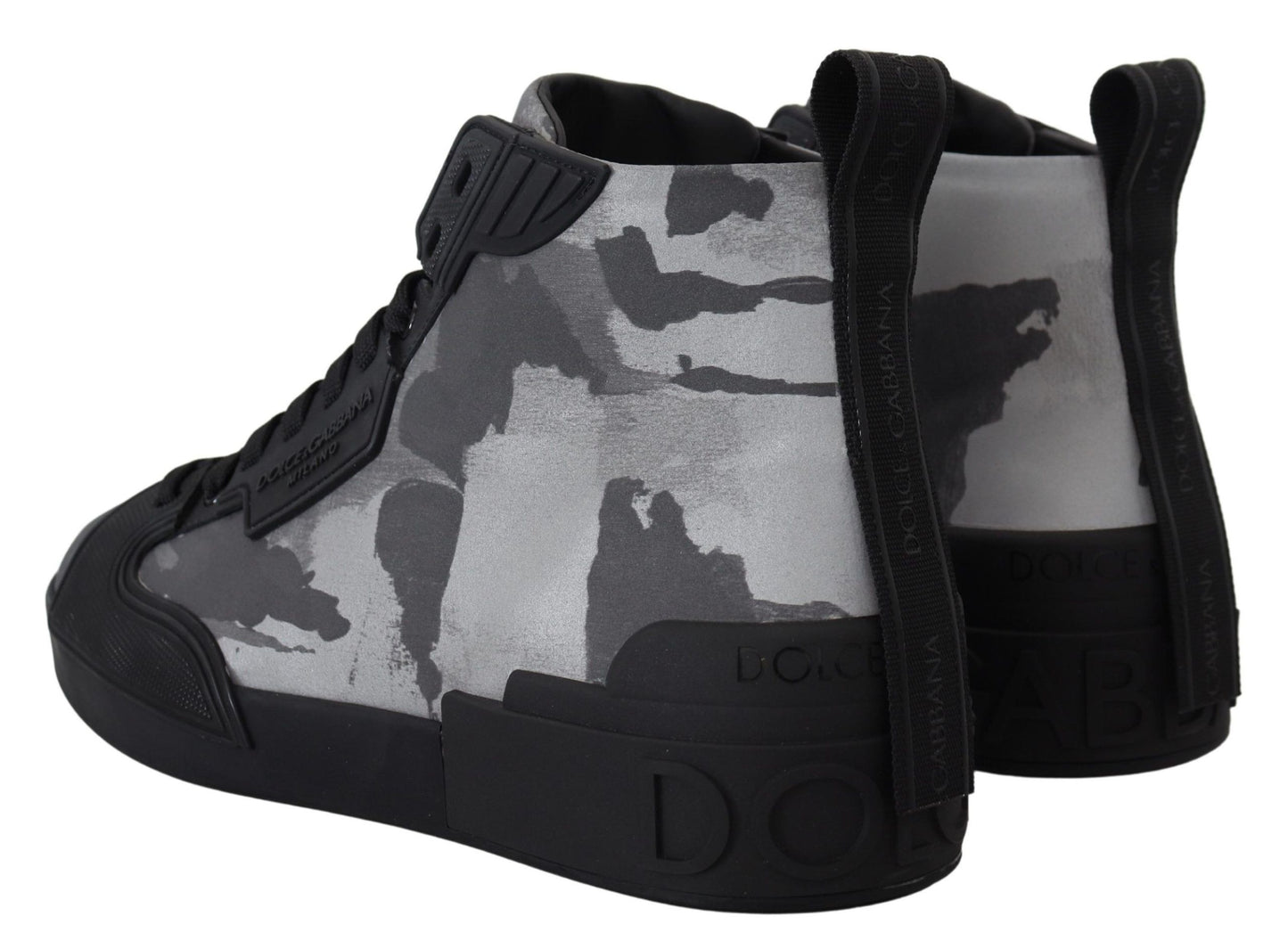 Camo Gray High-Top Sneakers