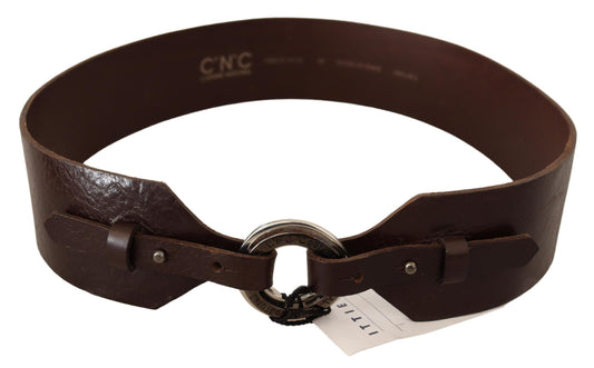 Elegant Brown Leather Fashion Belt