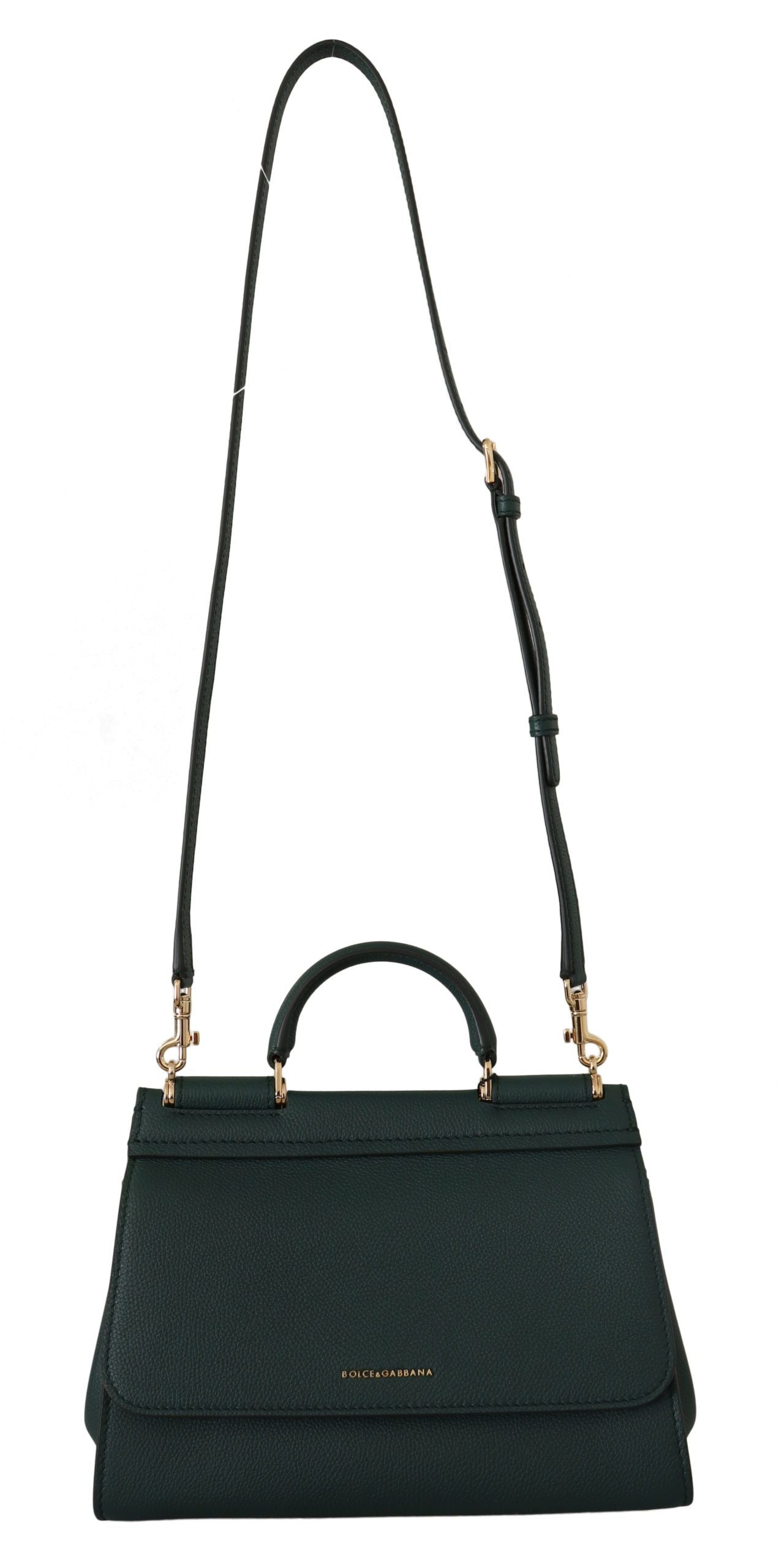 Enchanting Green Leather Sicily Shoulder Bag