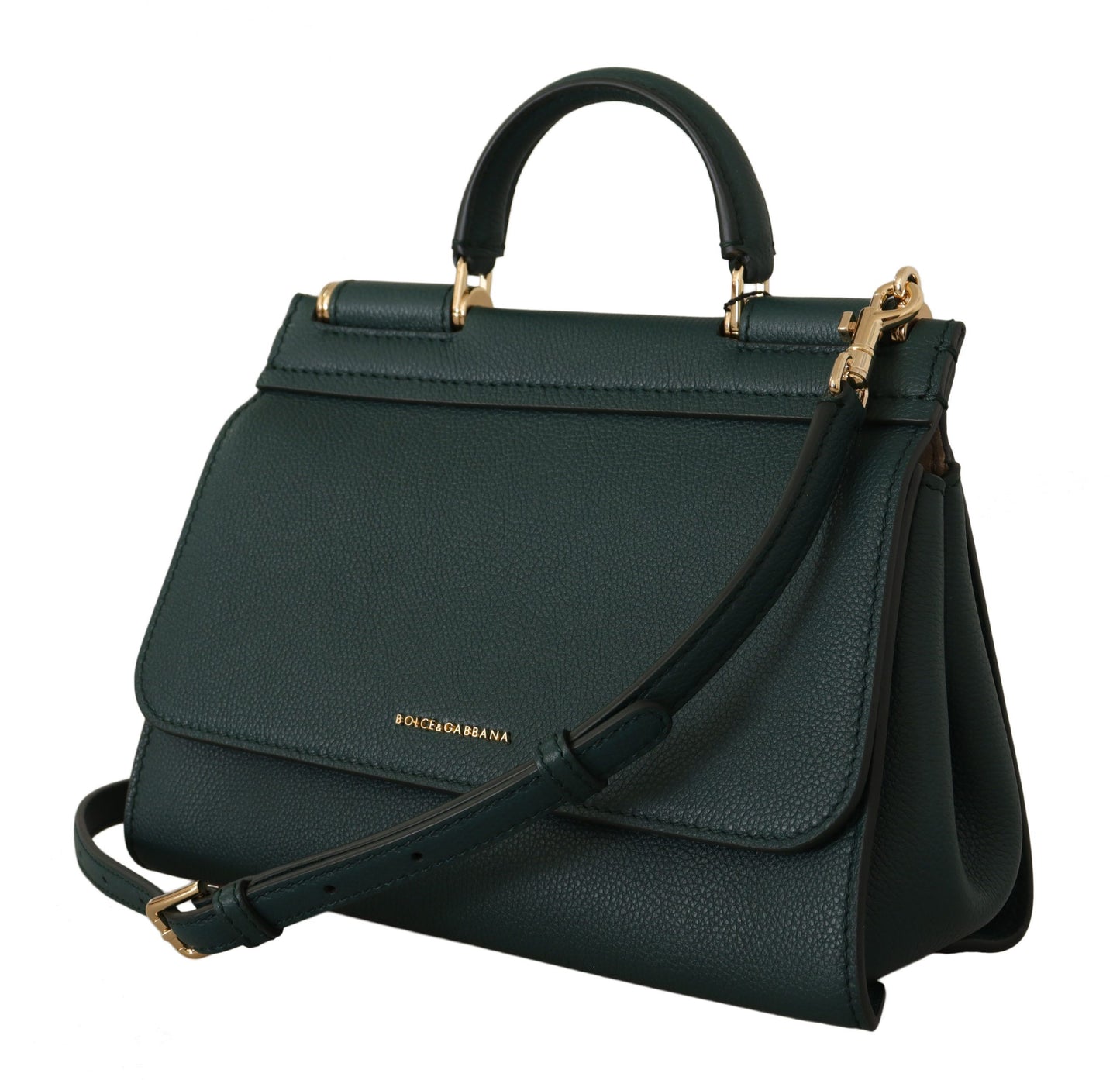 Enchanting Green Leather Sicily Shoulder Bag