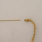 Elegant Gold Tone Glass-Accented Brooch Pin