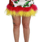 Floral Elegance High Waist Mini Skirt