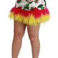Floral Elegance High Waist Mini Skirt