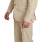Beige Two-Piece Suit with Classic Elegance