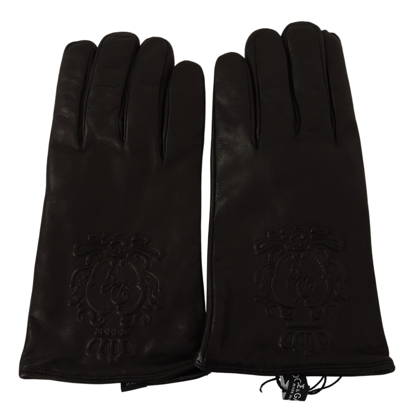 Elegant Embossed Leather Gloves