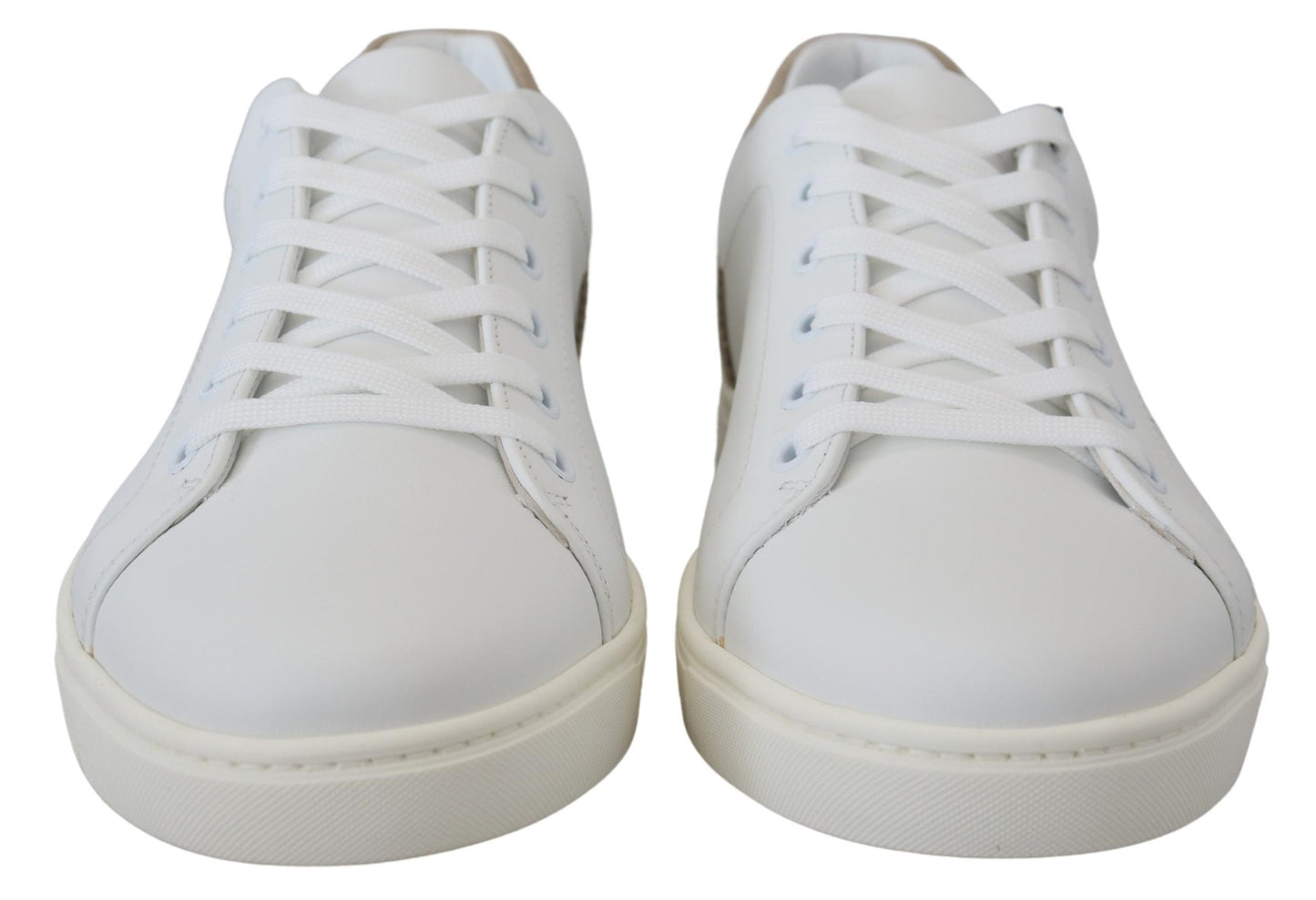 Elegant White Low-top Leather Sneakers