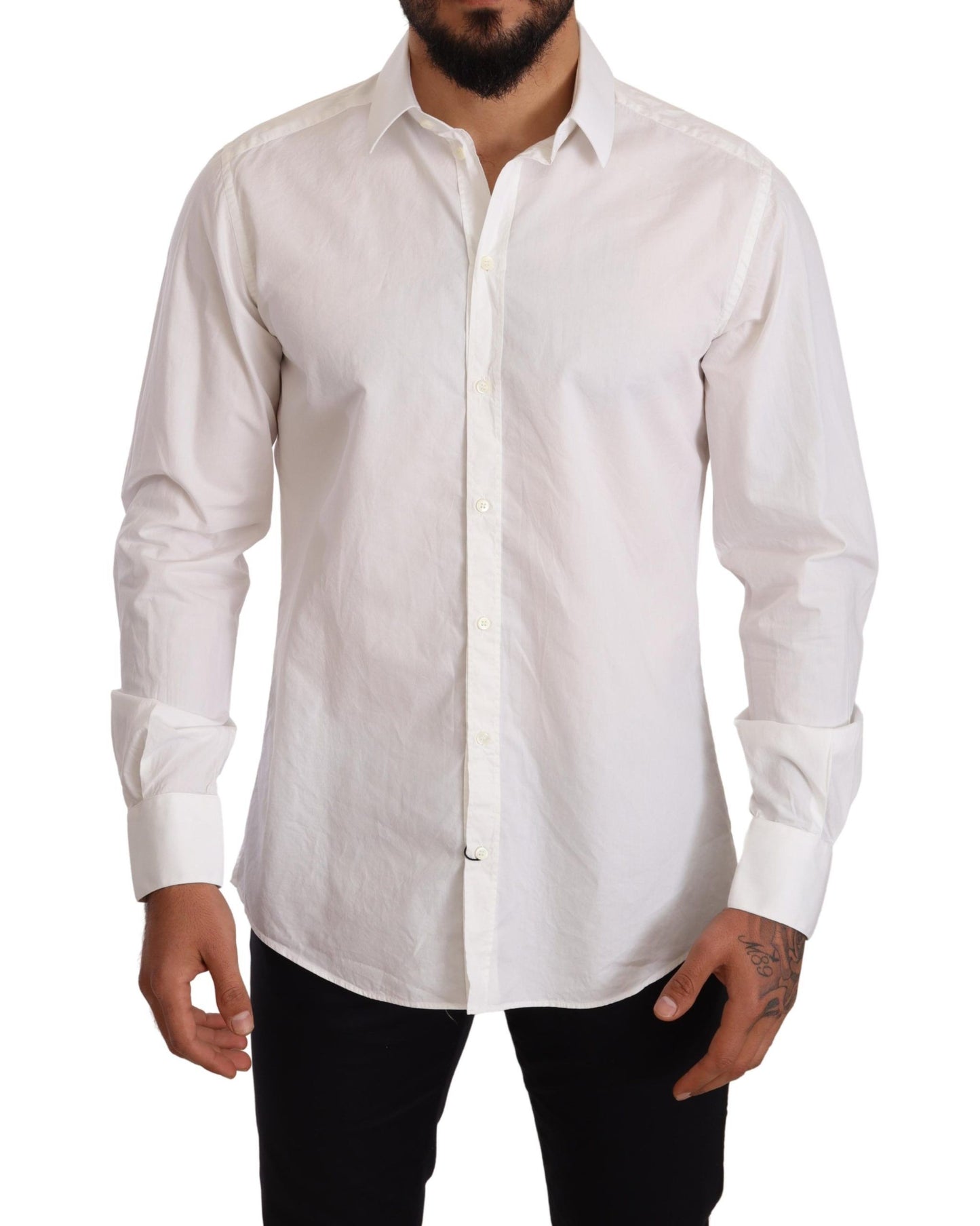 Elegant Slim Fit Silk Blend Dress Shirt