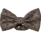 Elegant Silk Black & White Bow Tie