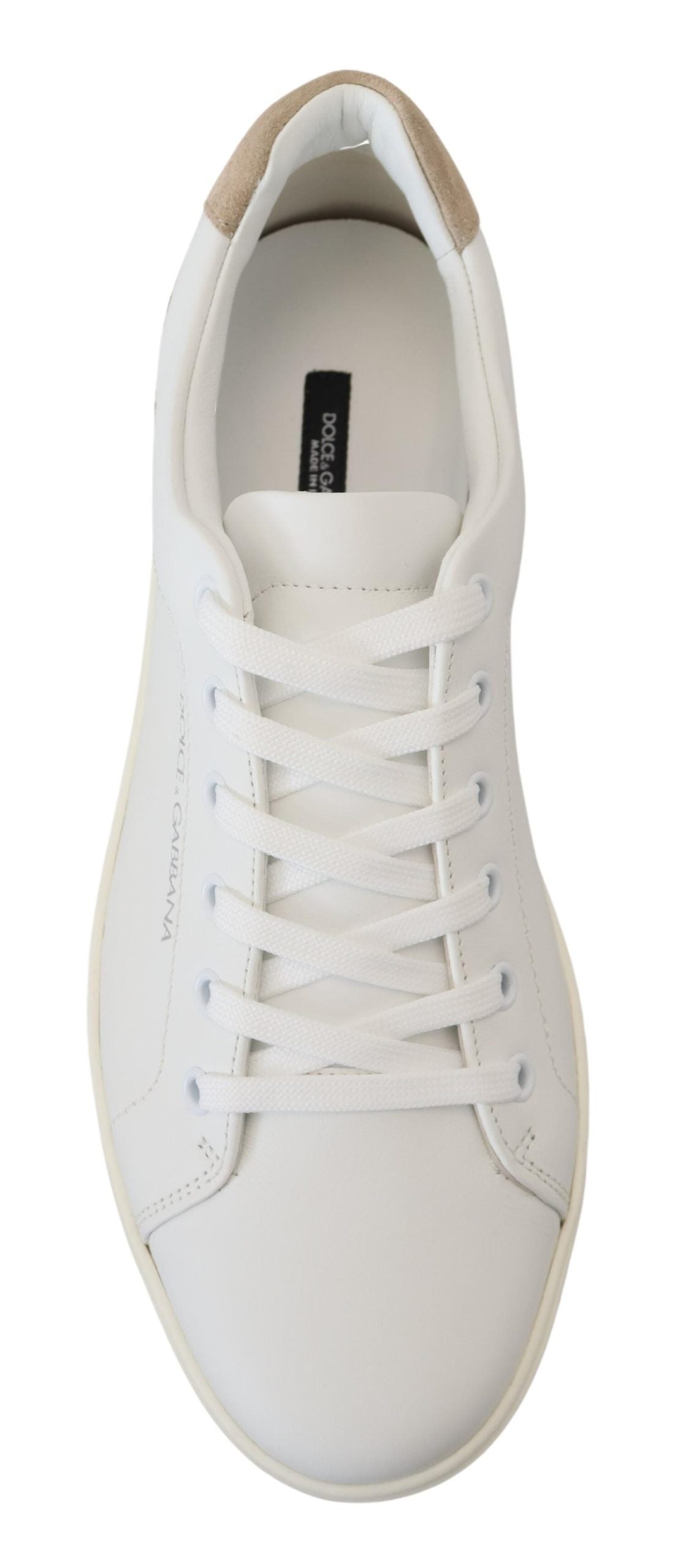 Elegant White Low-top Leather Sneakers