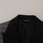 Elegant Silver Patterned Slim Fit Suit