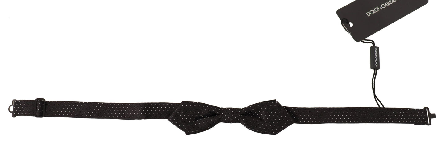 Elegant Silk Polka Dot Bow Tie