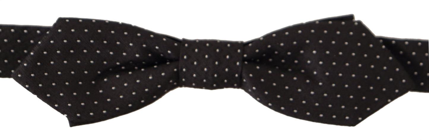 Elegant Silk Polka Dot Bow Tie