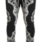 Black Cotton Bandana Print Jogger Pants