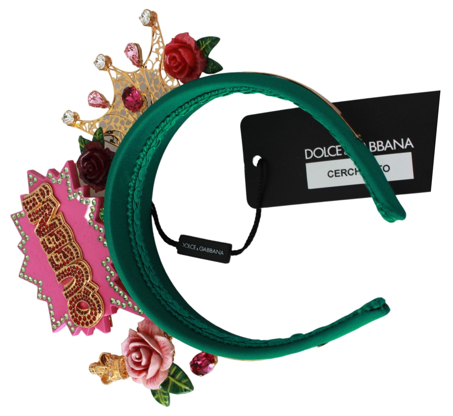 Enchanting Green Queen Crown Diadem Headband