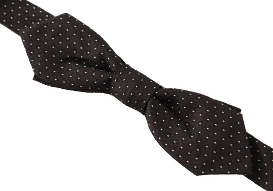 Elegant Silk Polka Dot Bow Tie