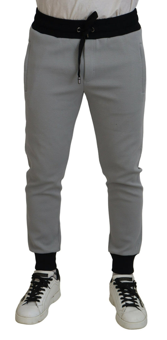 Gray Polyester Sweatpants Jogger Pants