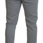 Gray Polyester Sweatpants Jogger Pants