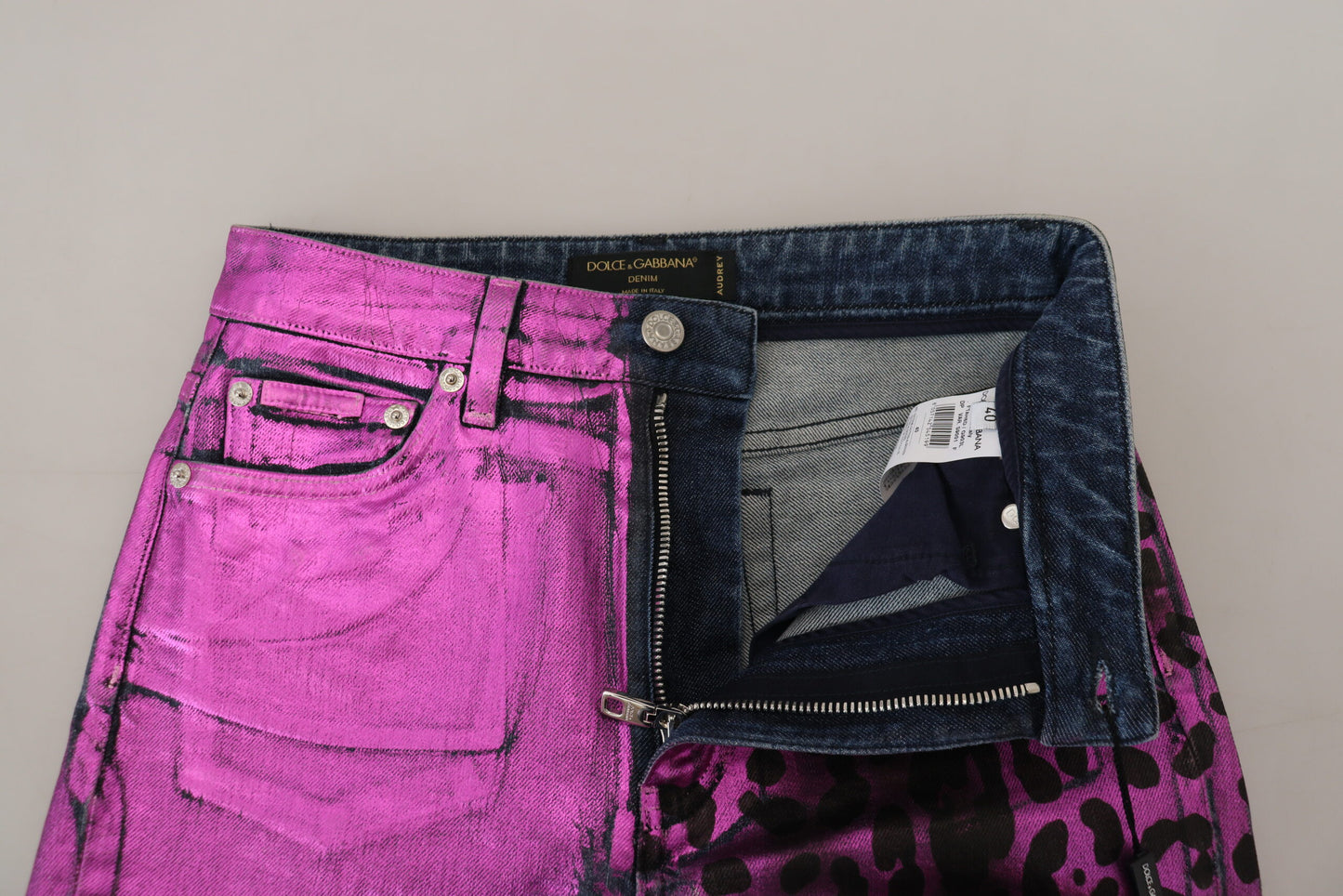 Elegant High Waist Slim Fit Purple Jeans