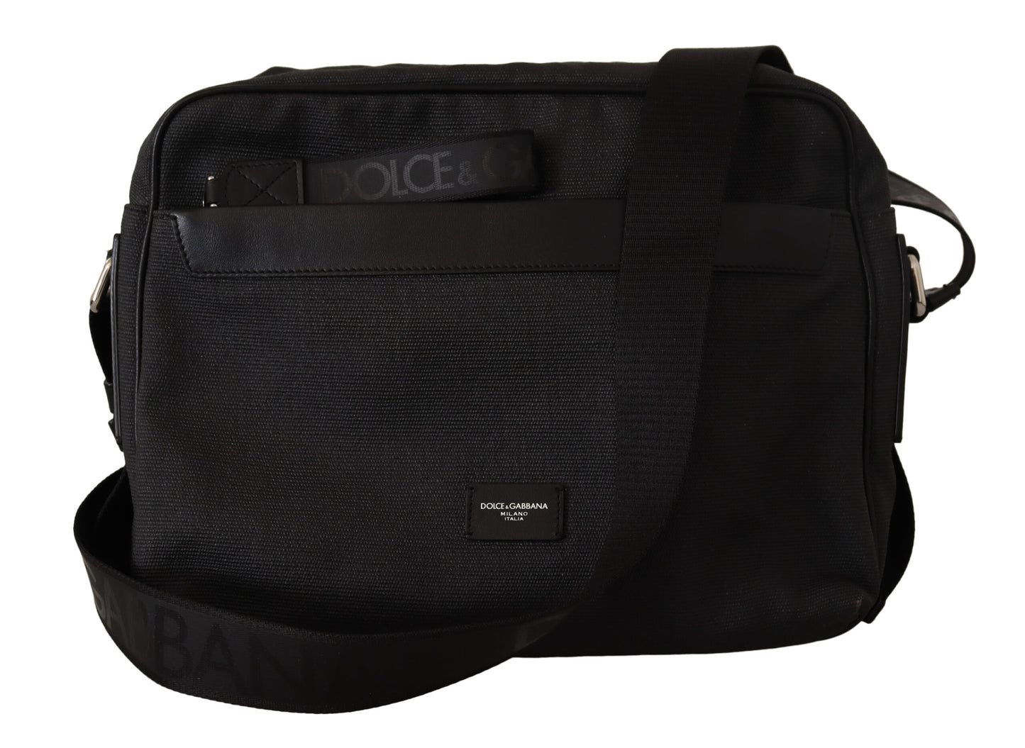 Elegant Gray & Black Reporter Messenger Bag