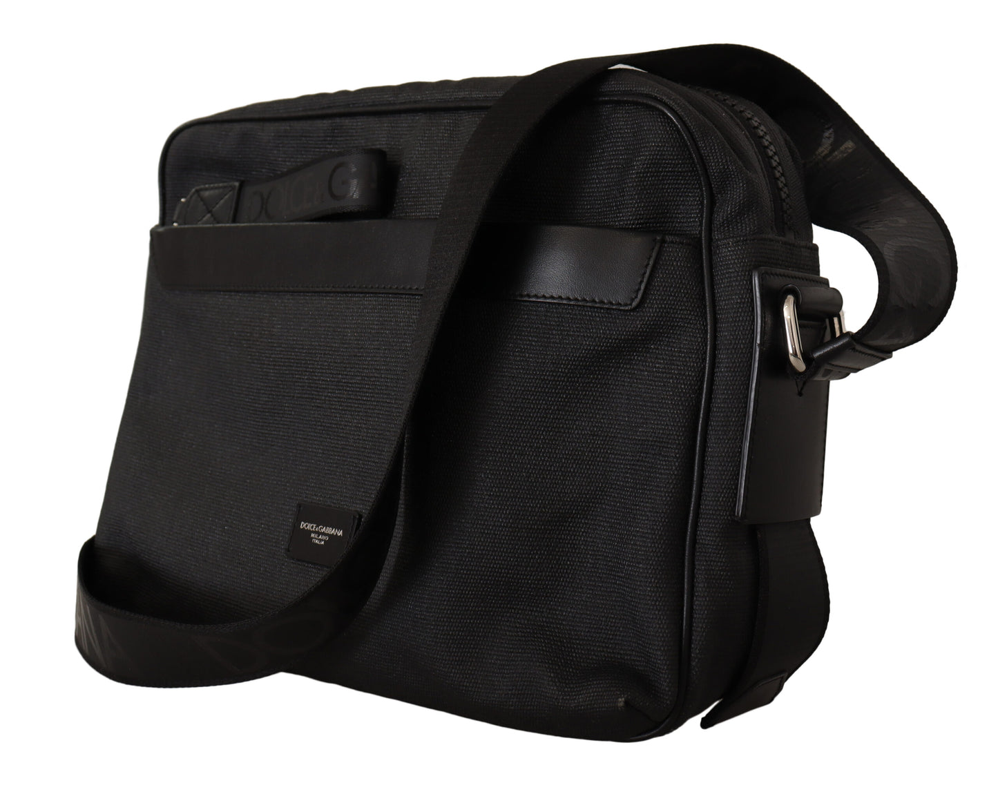 Elegant Gray & Black Reporter Messenger Bag