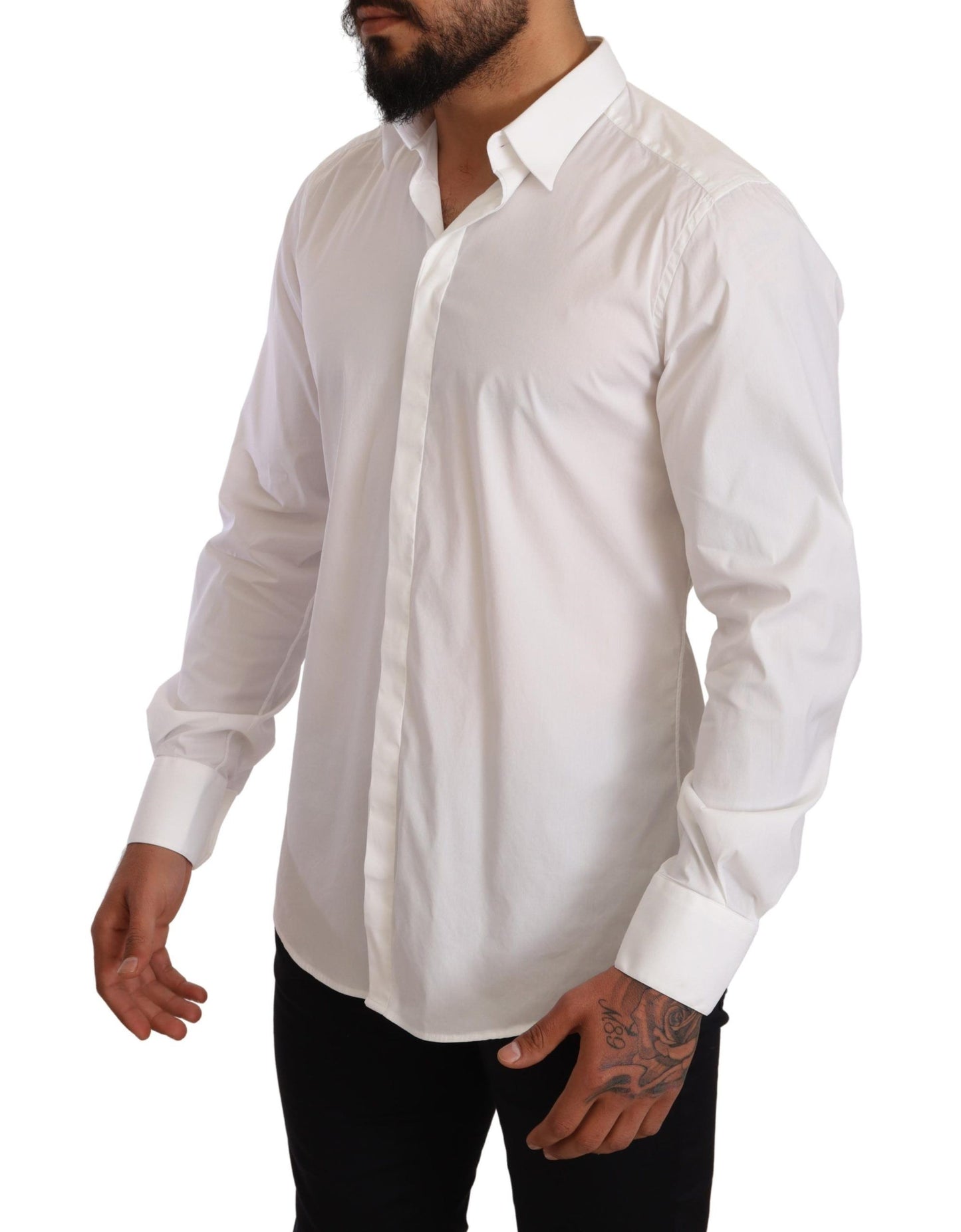 Elegant Slim Fit Gold Dress Shirt