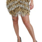 Stunning High-Waist Metallic Mini Skirt