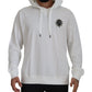 White Cotton Hooded Sweatshirt Sweater