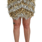 Stunning High-Waist Metallic Mini Skirt