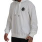 White Cotton Hooded Sweatshirt Sweater