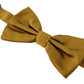 Elegant Mustard Yellow Silk Bow Tie