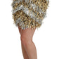 Stunning High-Waist Metallic Mini Skirt